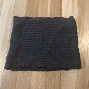 This is a army green tube top that is tight